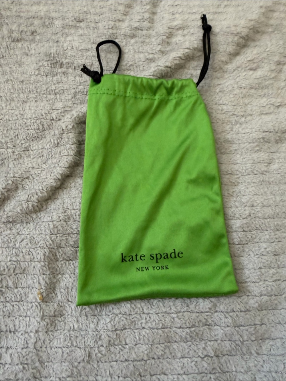 kate spade Lime Green Drawstring sunglasses Pouch